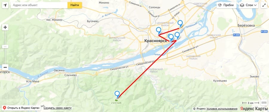 Туристический маршрут Красноярск